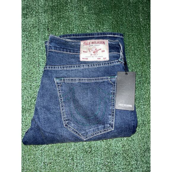 True Religion Ricky SN Medium Harvest Wash Jeans Size 33x34 Relaxed Straight - Picture 2 of 13